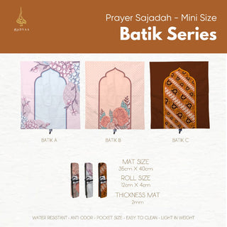 Prayer Sajadah Mini Size - Batik Series (New Arrival!)