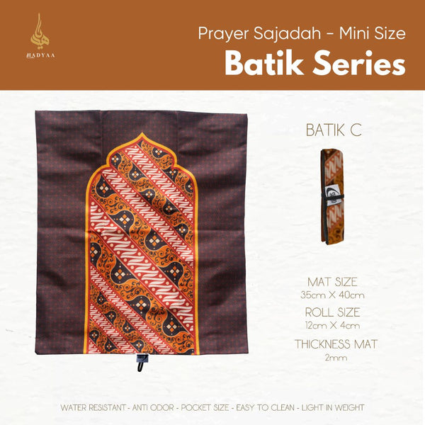 Prayer Sajadah Mini Size - Batik Series (New Arrival!)