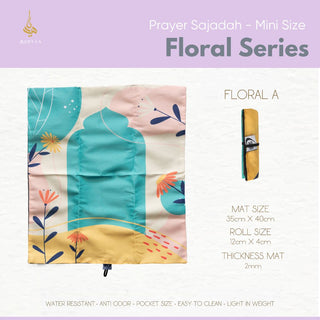 Prayer Sajadah Mini Size - Floral Series (New Arrival!)