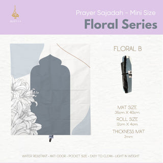 Buy floral-b Prayer Sajadah Mini Size - Floral Series (New Arrival!)