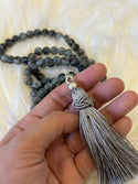 Wispy Grey Black 99 Beads Tasbih