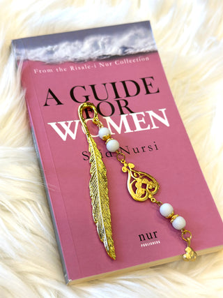 Quran Bookmark with Gold Lovebirds
