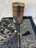 Turkey Prayer Rug Cylinder Set with Crystal Tasbih in Kaaba Design - hadyaa.store